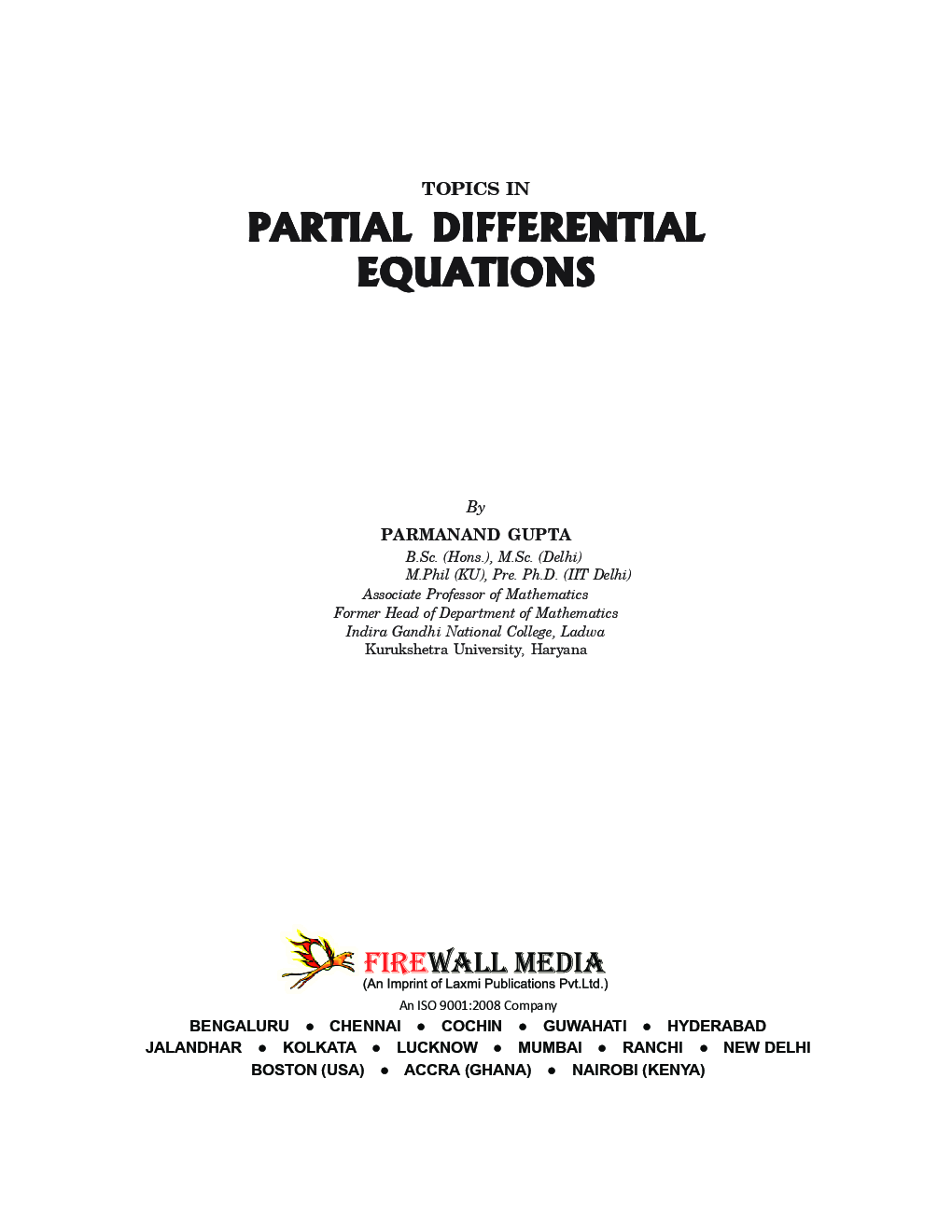 Topics In Partial Differential Equations - Page 5