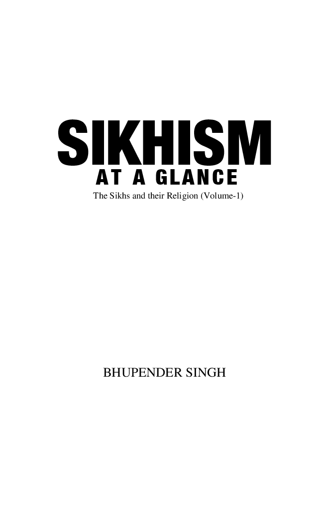 Sikhism At A Glance - The Sikhs And Their Religion Vol-1 - Page 2