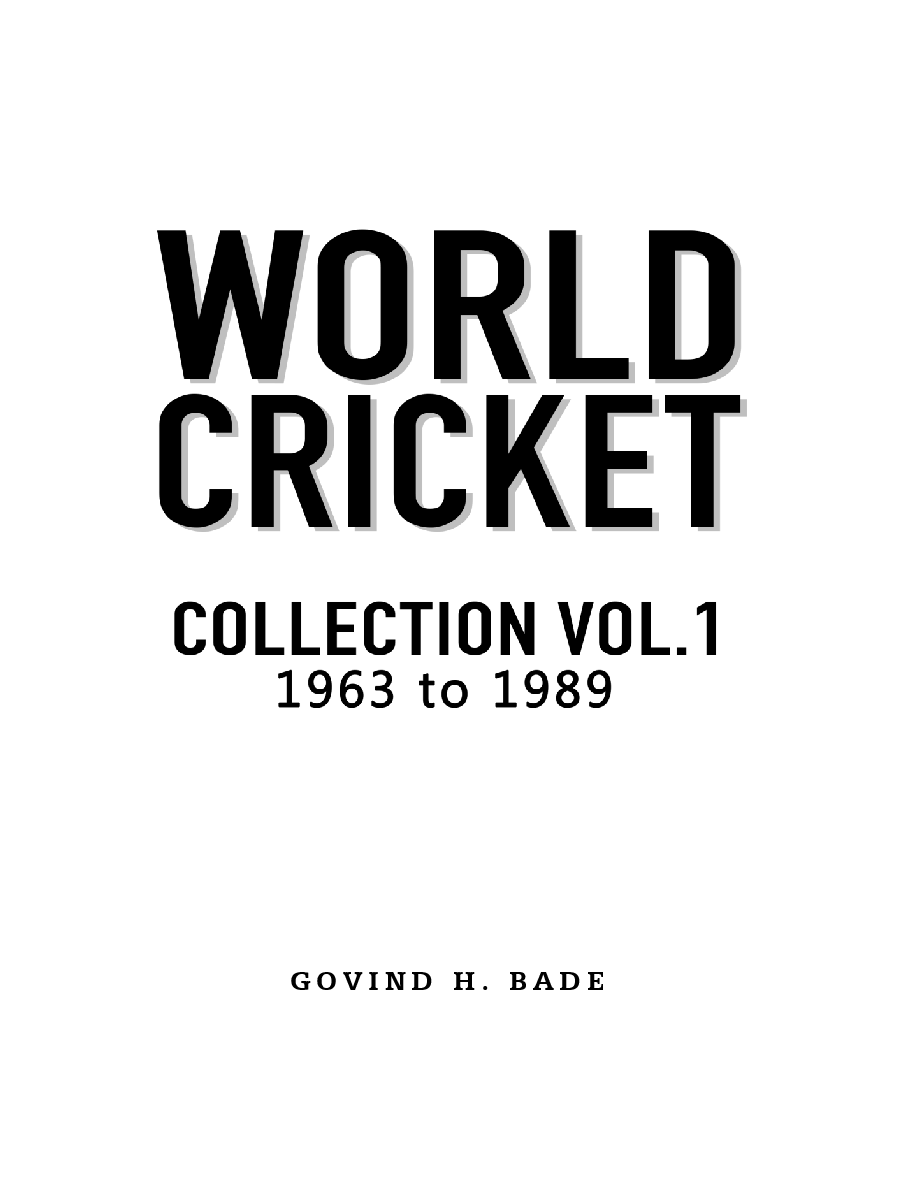 World Cricket Collection - Vol. -1 (1963 - 1995) - Page 2