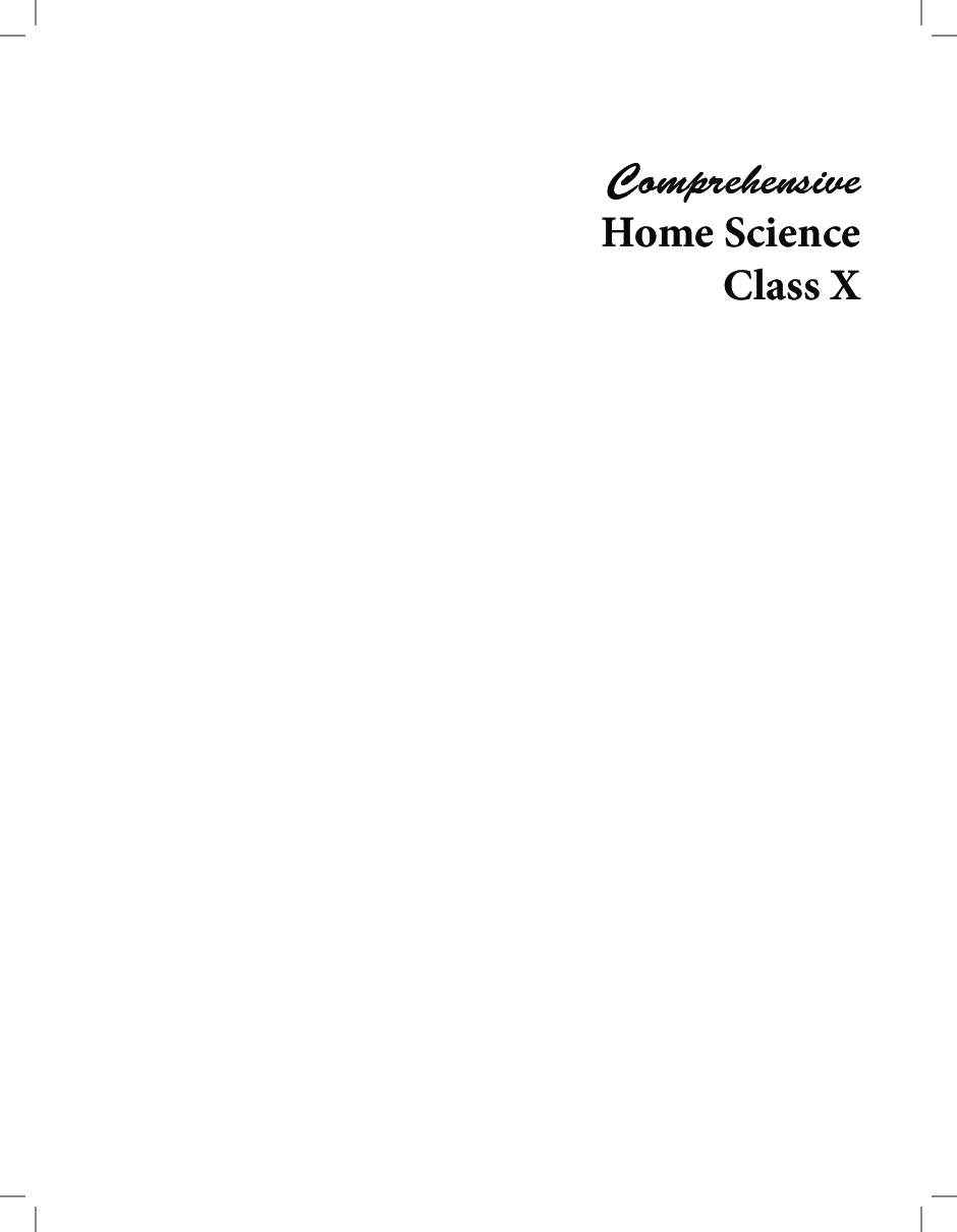 Comprehensive Home Science For Class X (2018 Edition) - Page 3