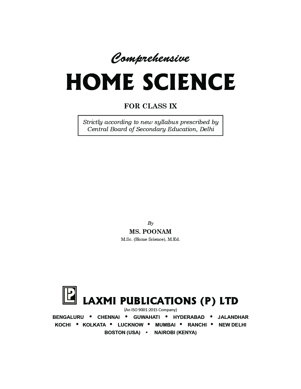 Comprehensive Home Science For Class IX (2018 Edition) - Page 5