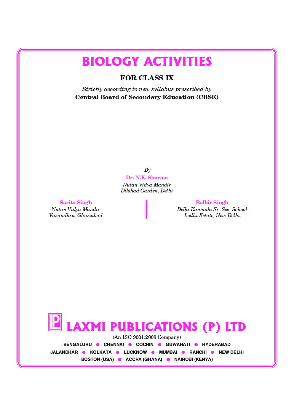 Biology Activities For Class IX (2018 Edition) - Page 5