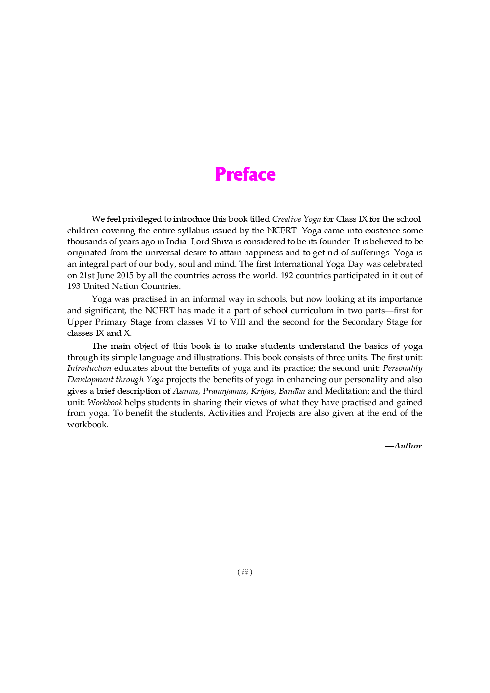 Creative Yoga For A Healthy Life For Class IX (2018 Edition) - Page 5