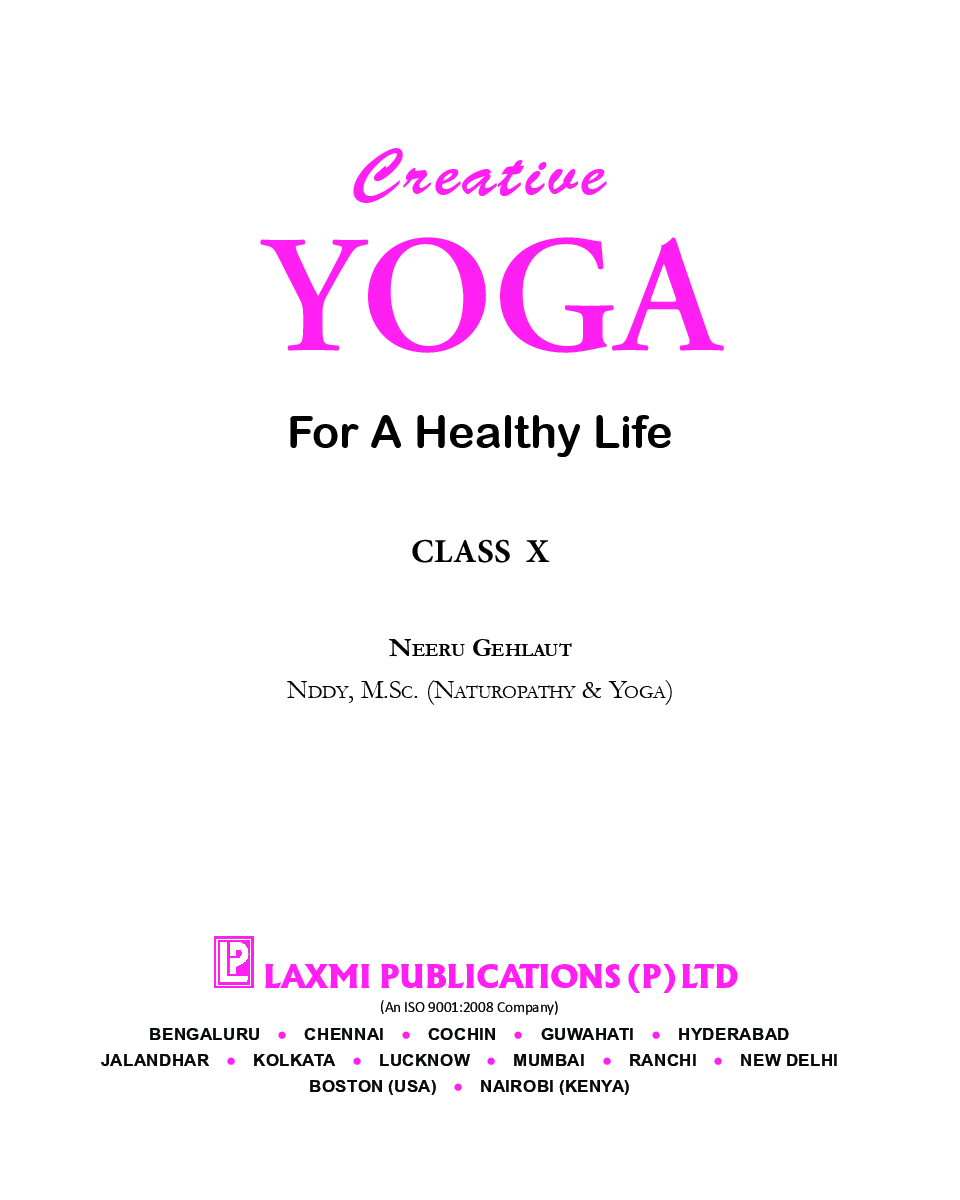 Creative Yoga For A Healthy Life For Class X (2018 Edition) - Page 3