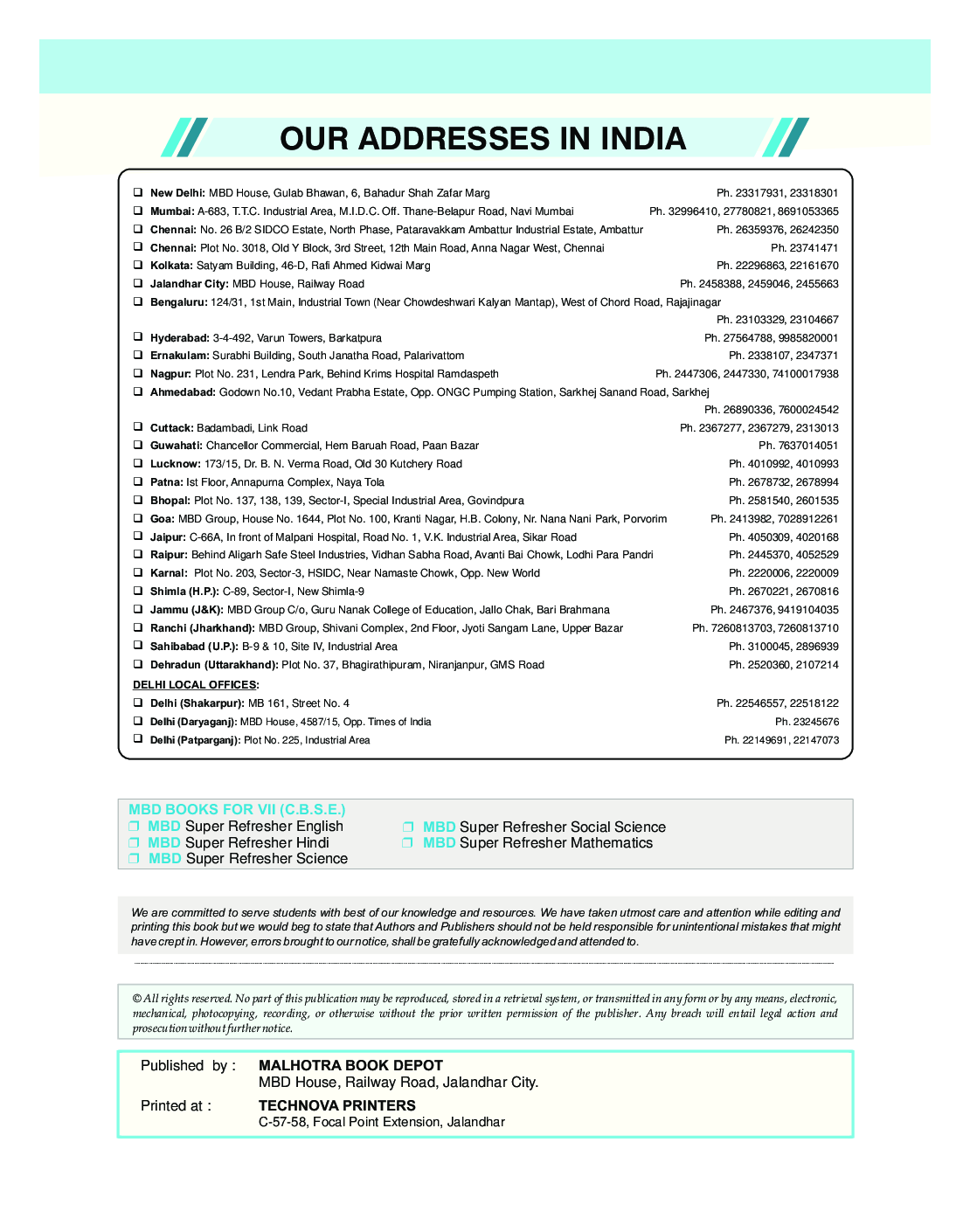 MBD Super Refresher English For Class - VII - Page 4