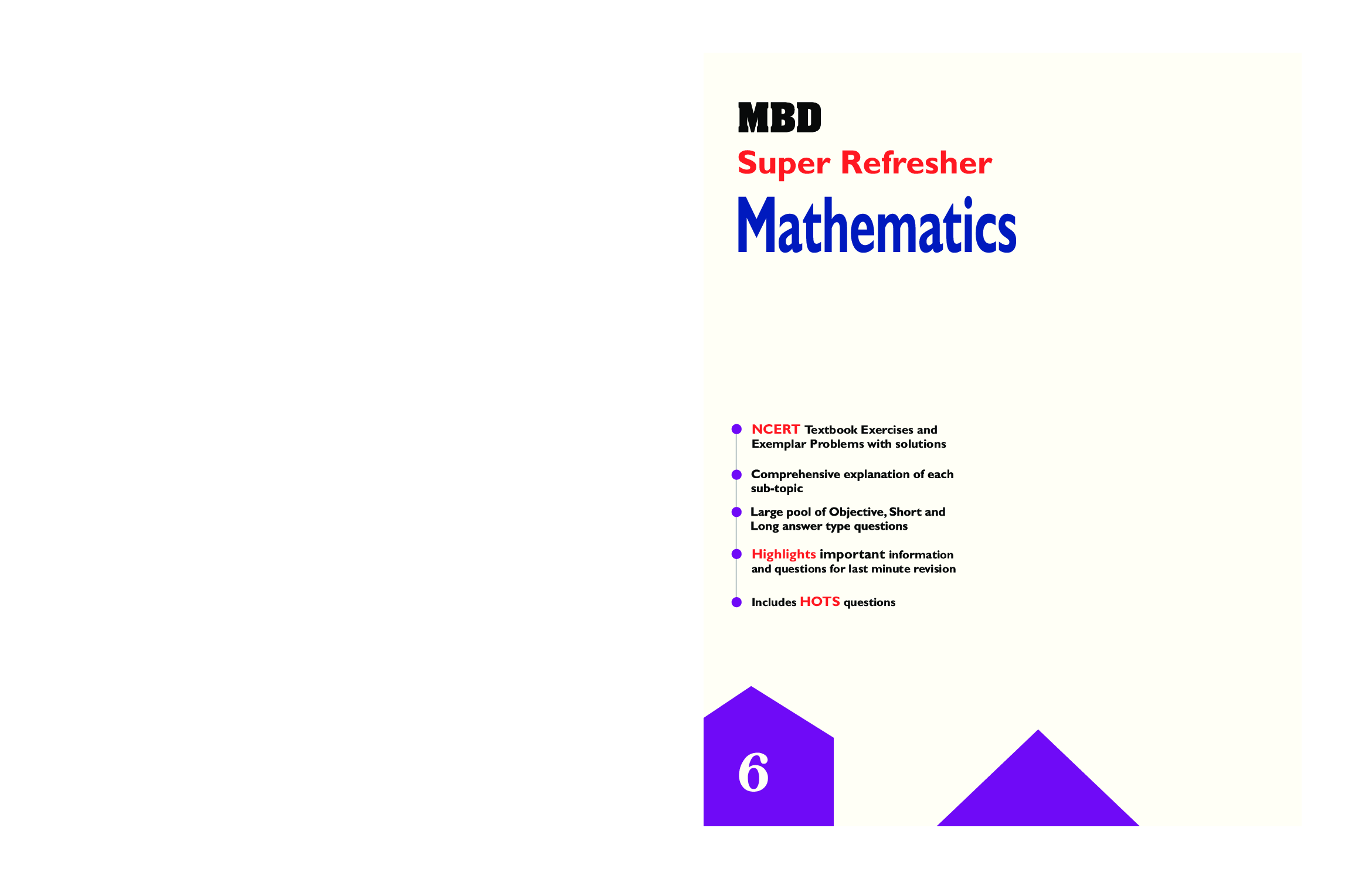 MBD Super Refresher Mathematics For Class - VI - Page 1
