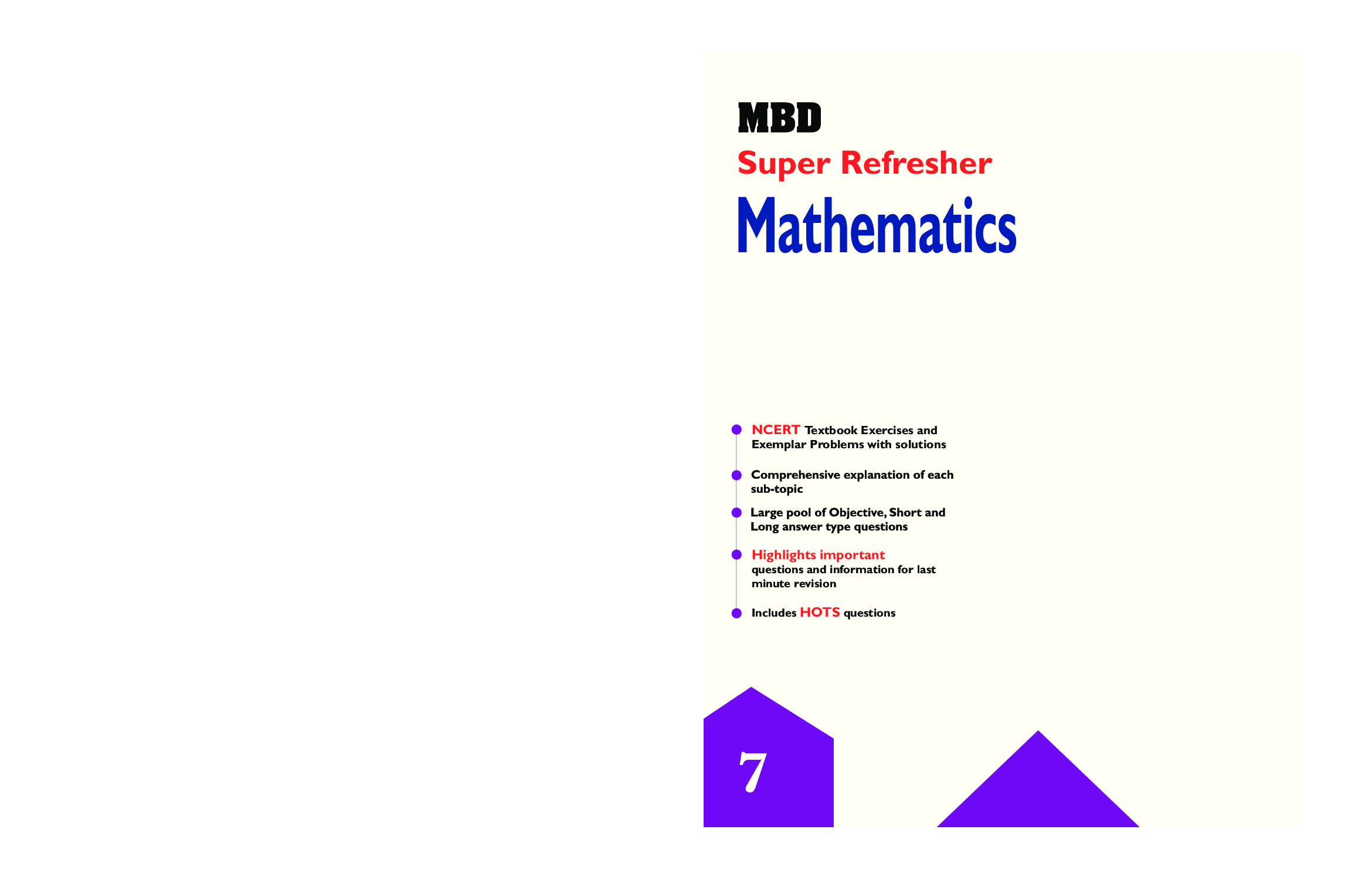MBD Super Refresher Mathematics For Class - VII - Page 1