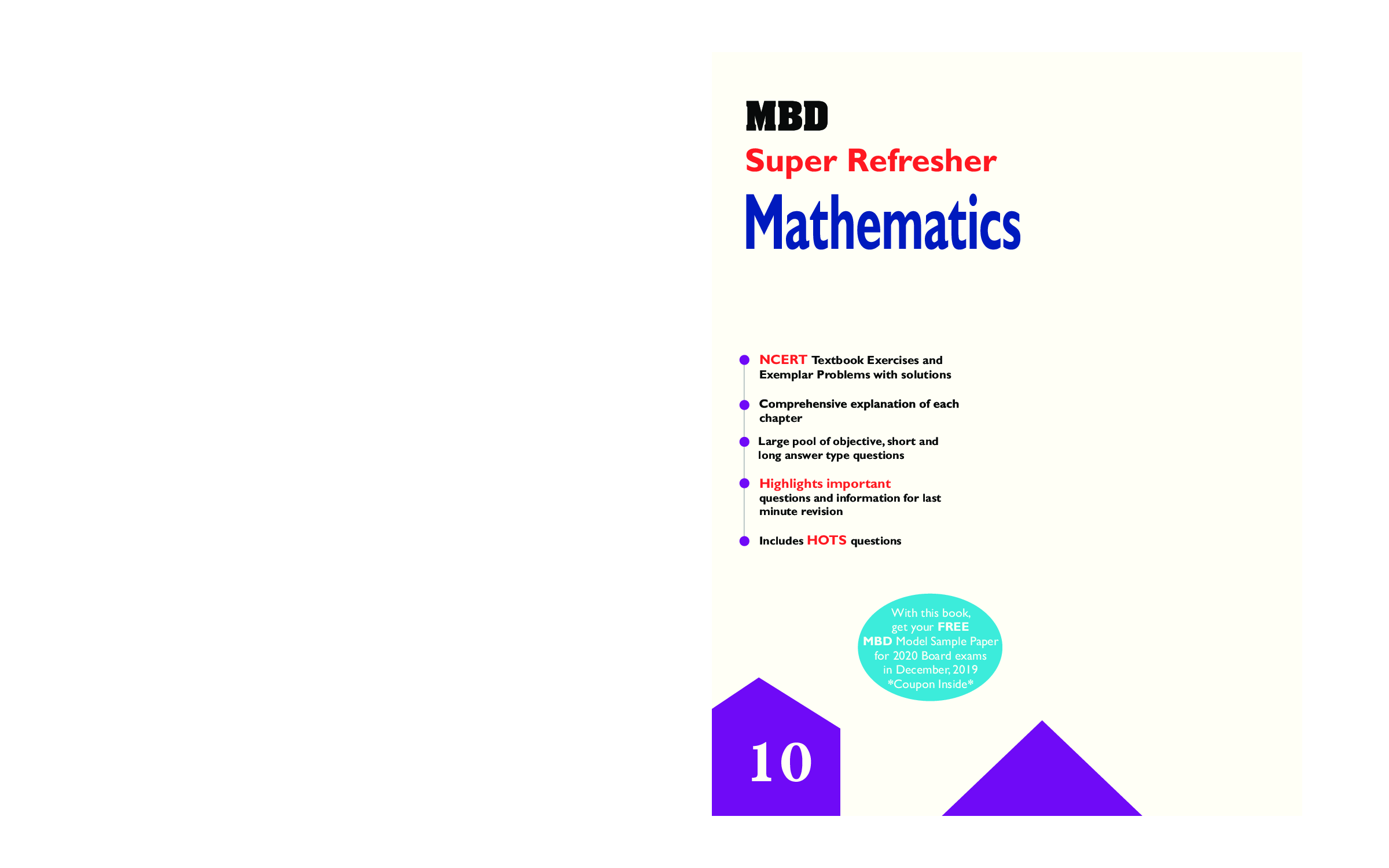 MBD Super Refresher Mathematics For Class - X - Page 1