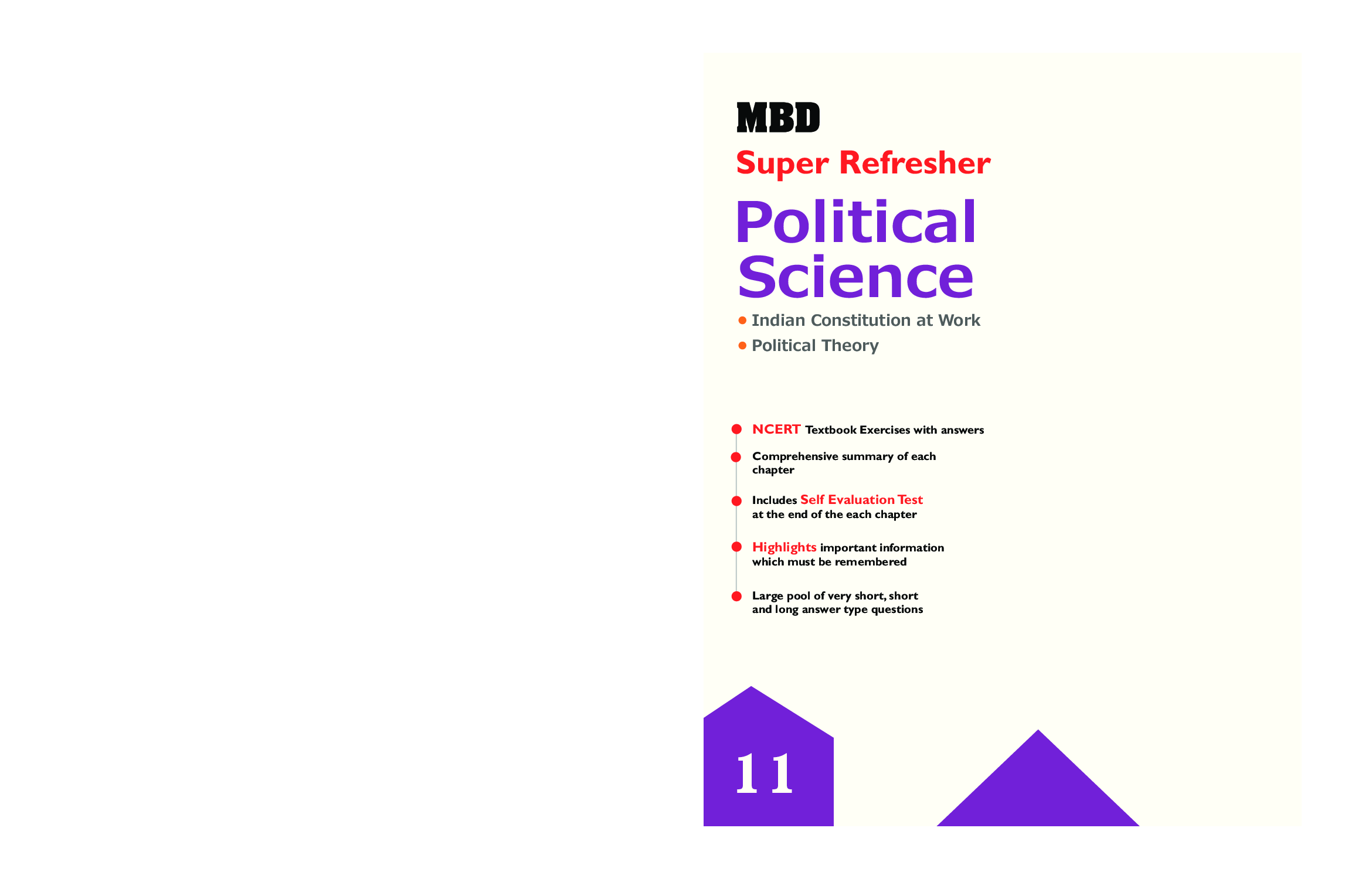 MBD Super Refresher Political Science For Class - XI - Page 1