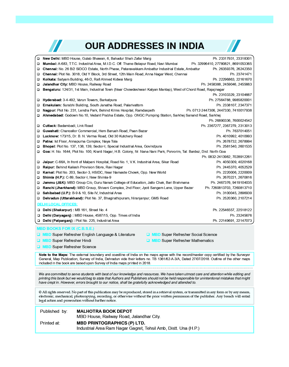 MBD Super Refresher Social Science For Class - IX - Page 4