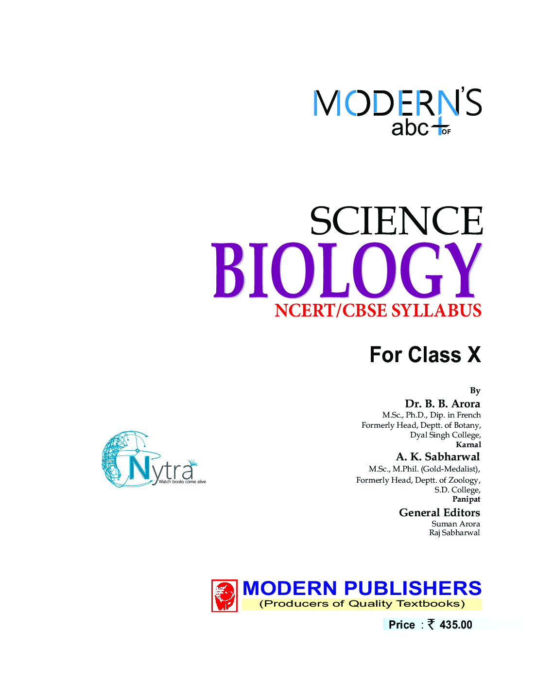 Moderns ABC Plus Of Science Biology For Class - X - Page 3
