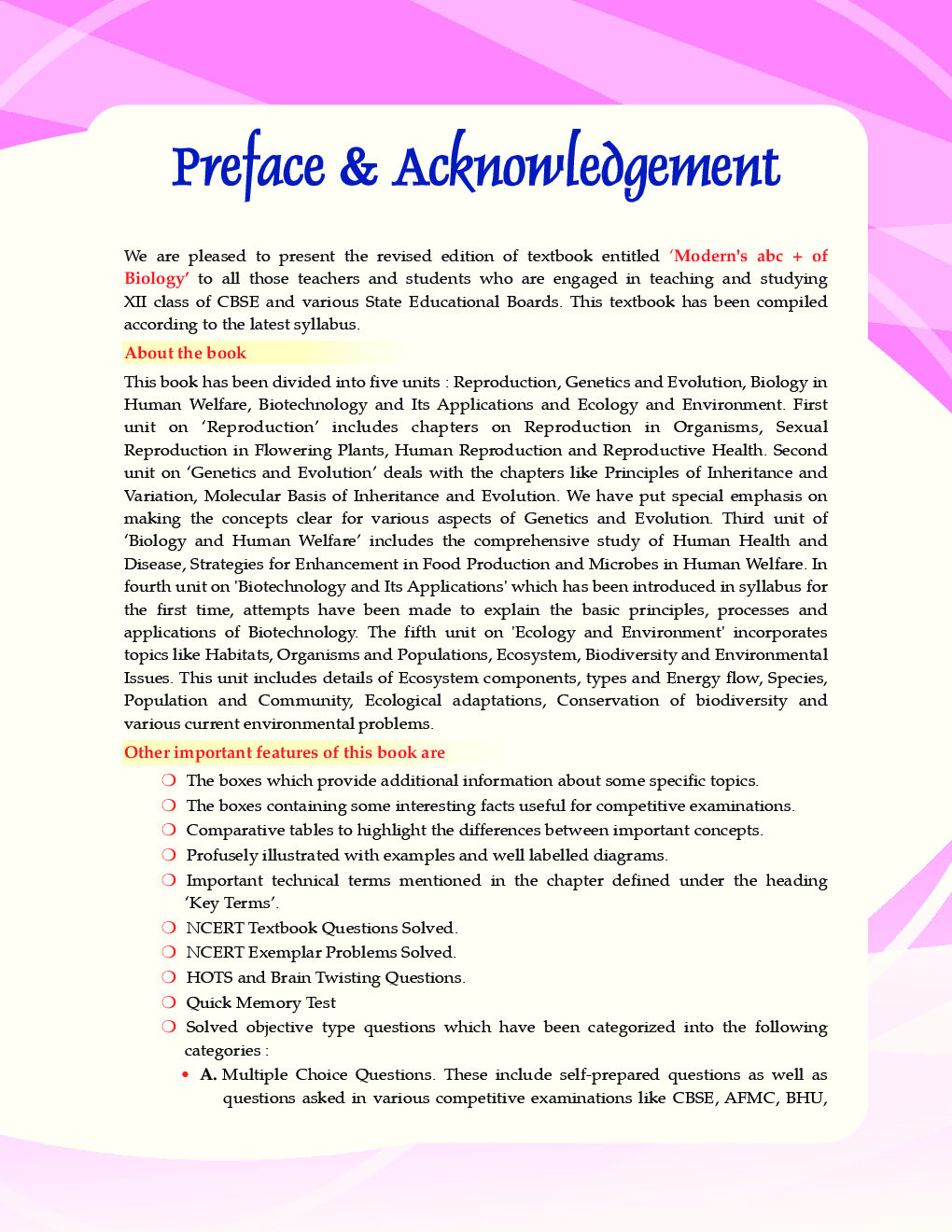 Moderns ABC Plus Of Biology For Class - XII Part - I - Page 5