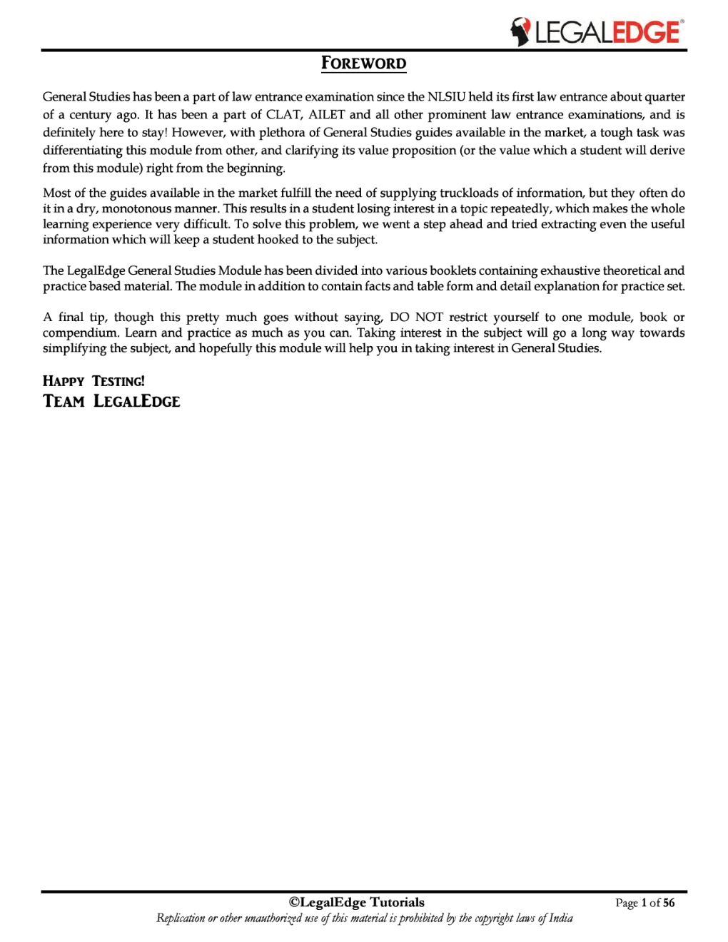 ERSM General Knowledge 2 For CLAT 2019 - Page 2