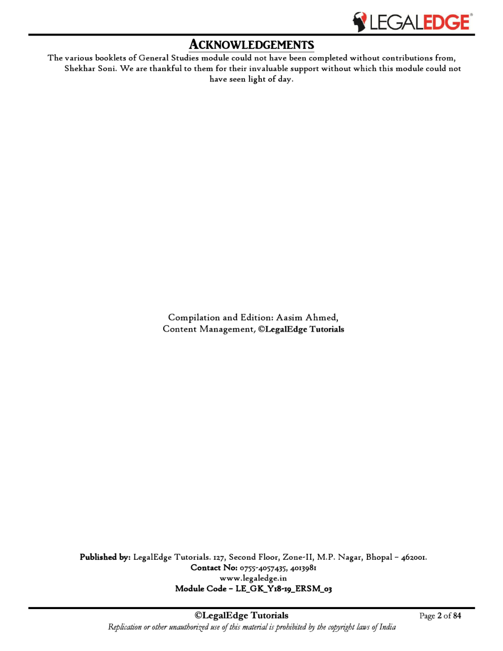 ERSM General Knowledge 3 For CLAT 2019 - Page 3