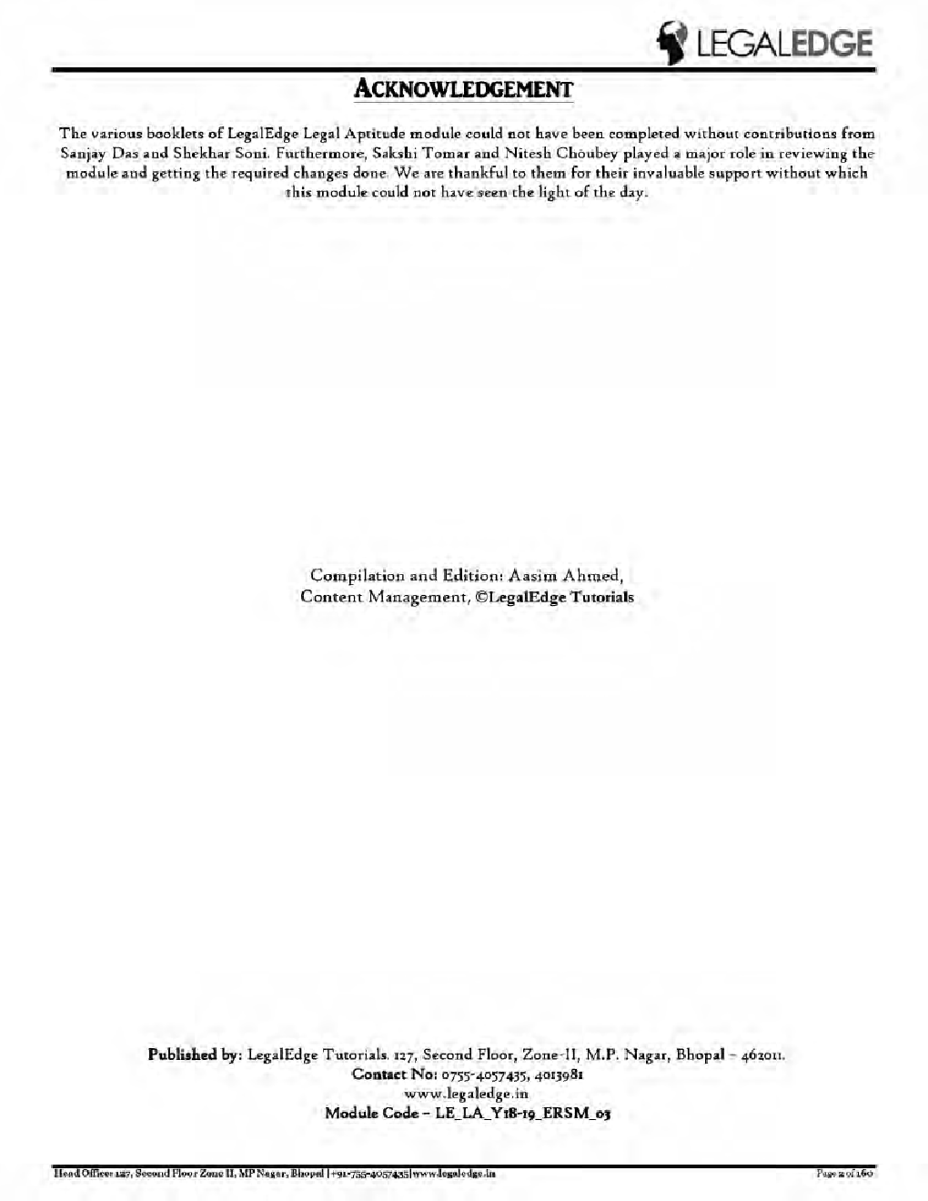 ERSM Legal Aptitude 3 For CLAT 2019 - Page 3