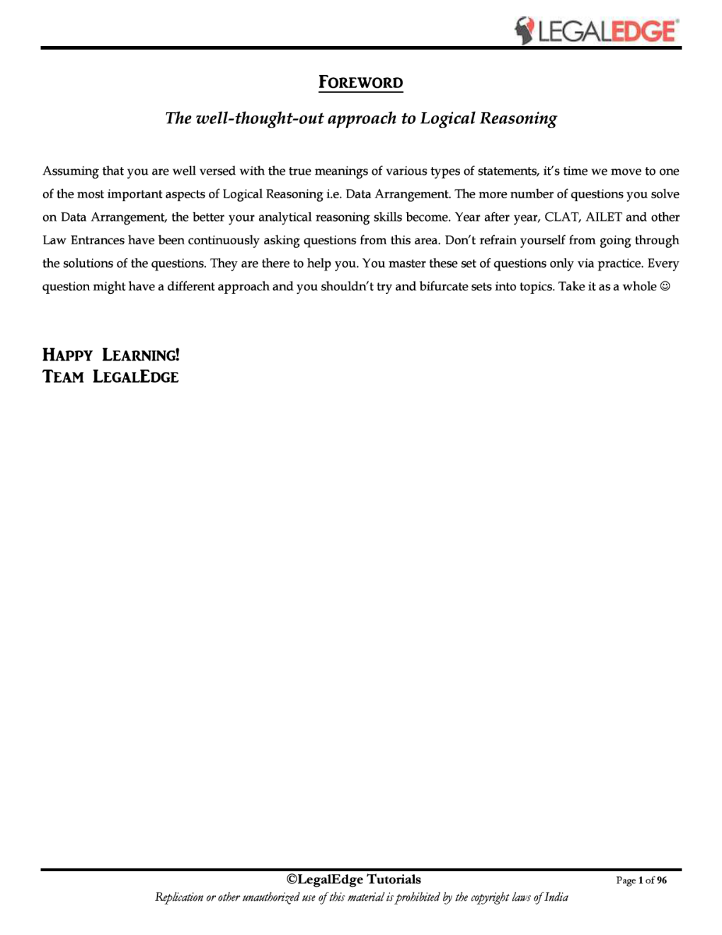 ERSM Logical Reasoning 2 For CLAT 2019 - Page 2