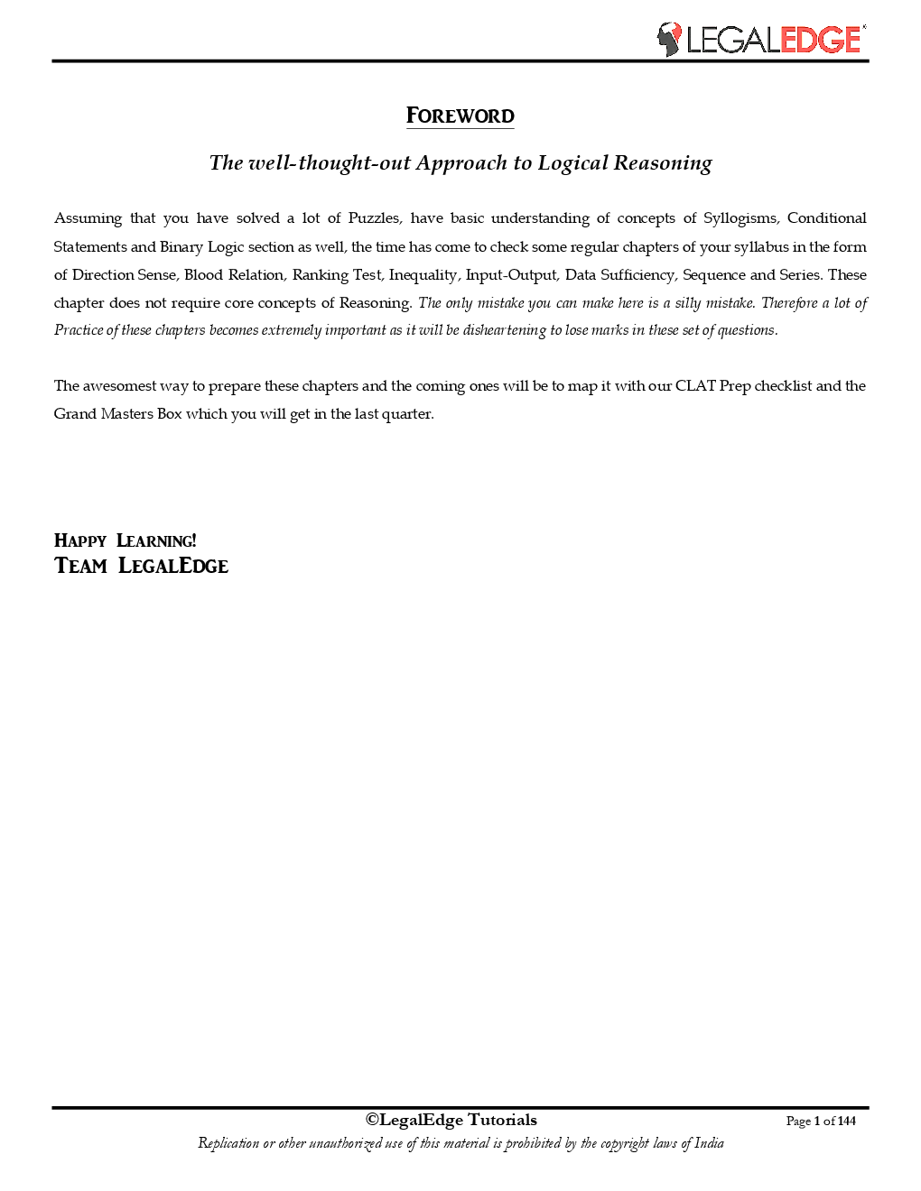 ERSM Logical Reasoning 3 For CLAT 2019 - Page 2