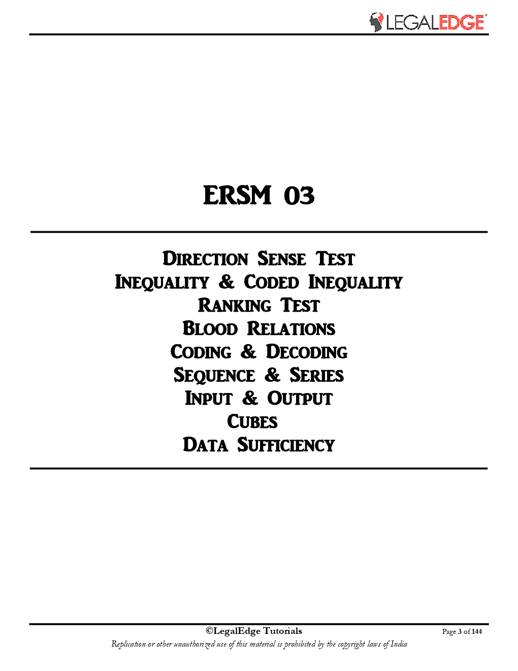 ERSM Logical Reasoning 3 For CLAT 2019 - Page 4
