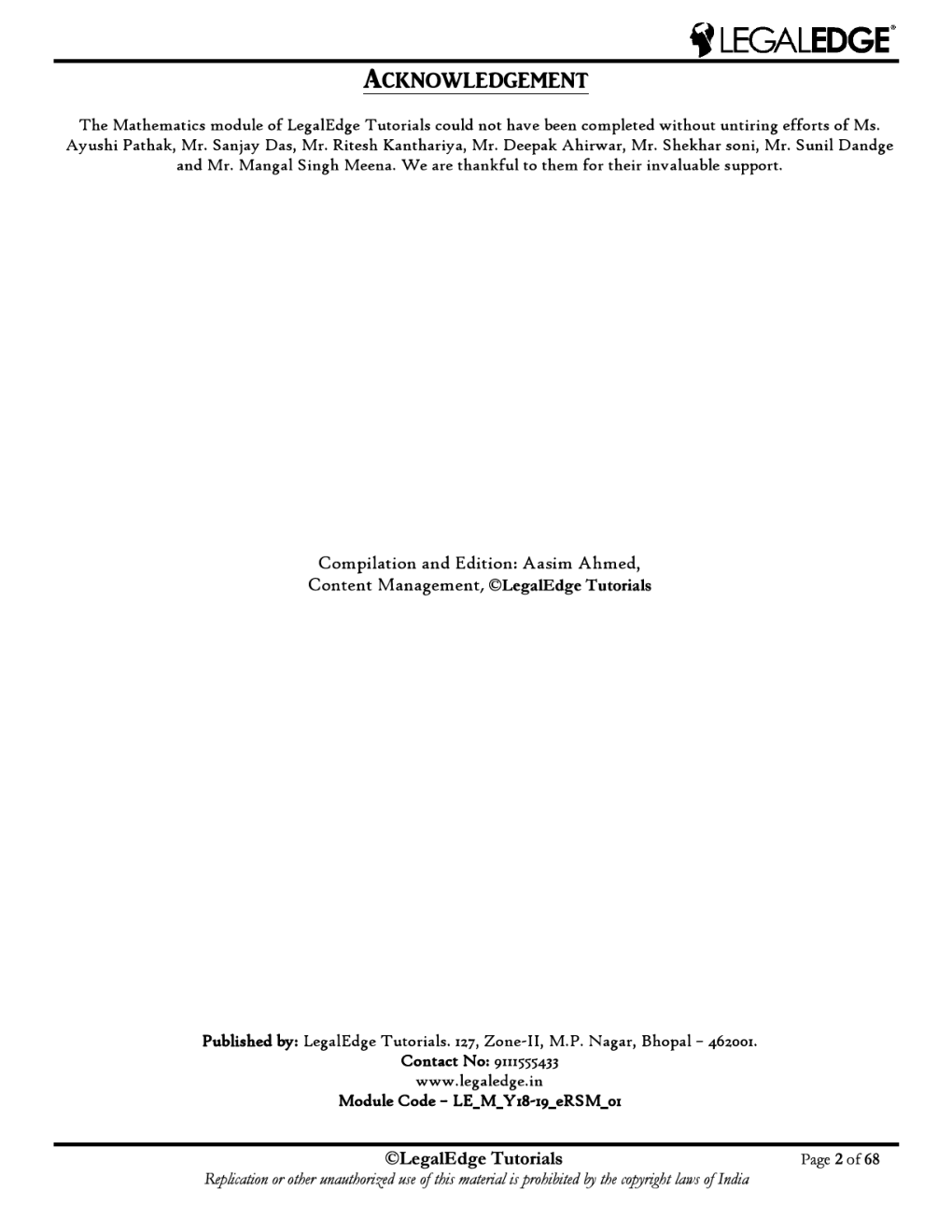 ERSM Mathematics 1 For CLAT 2019 - Page 3