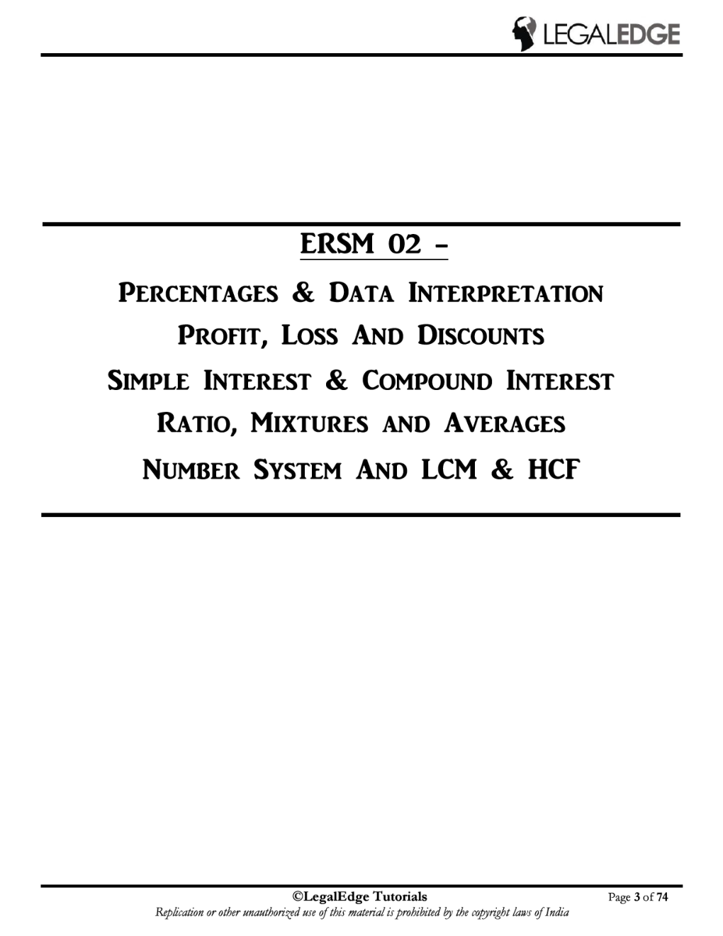 ERSM Mathematics 2 For CLAT 2019 - Page 4