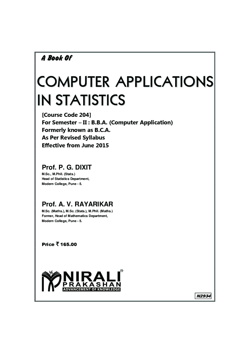 Computer Applications In Statistics - Page 2