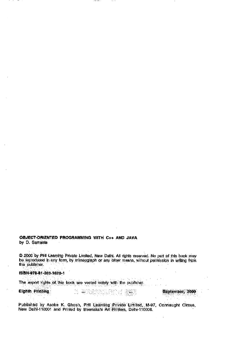 Object-Oriented Programming With C++ And Java - Page 5