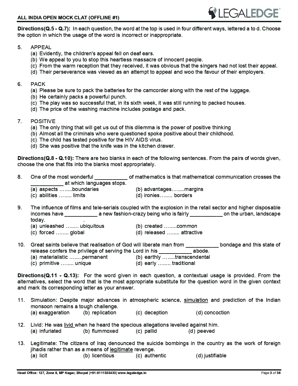 CLAT 2019 Offline Mocks 2 - Page 4