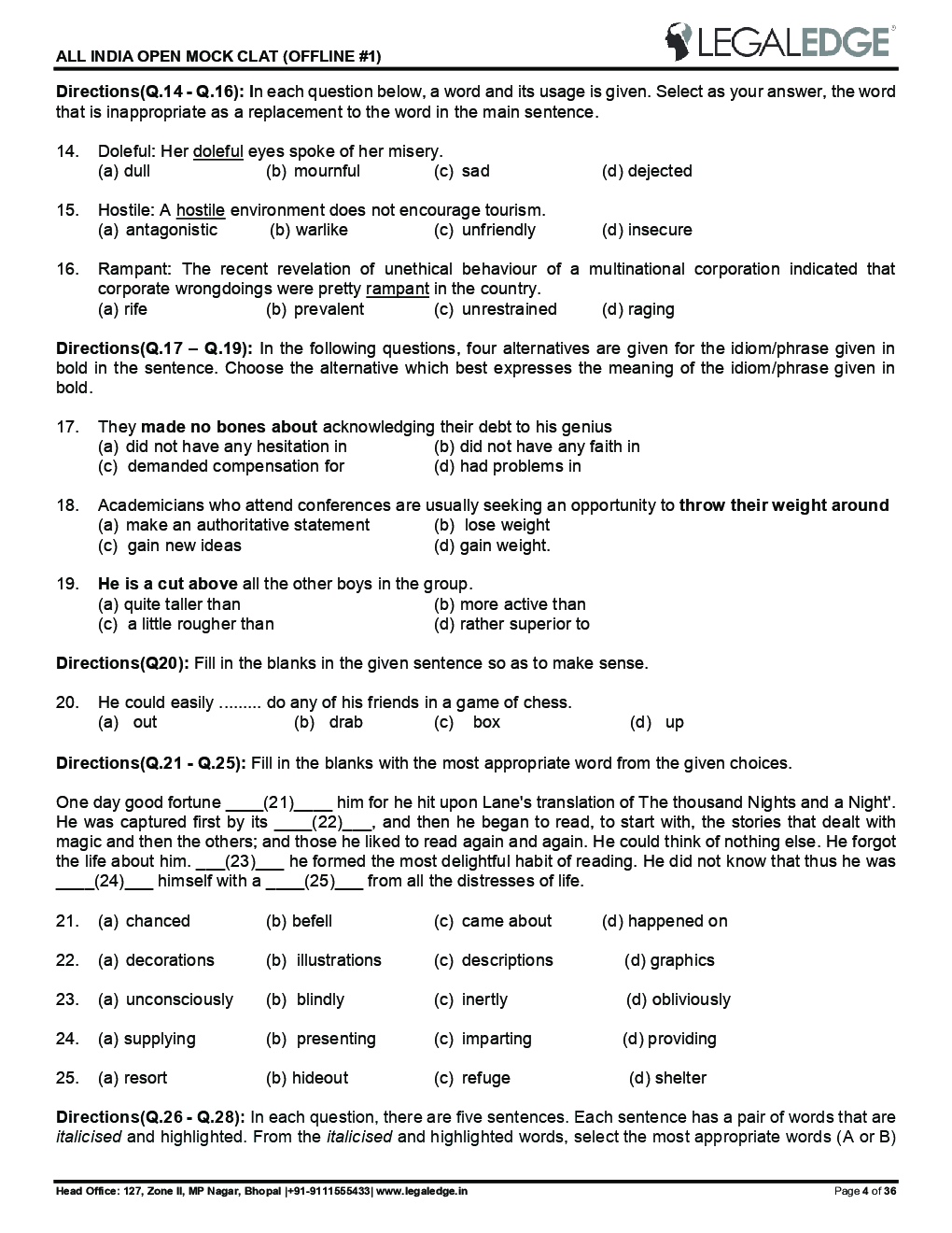 CLAT 2019 Offline Mocks 2 - Page 5