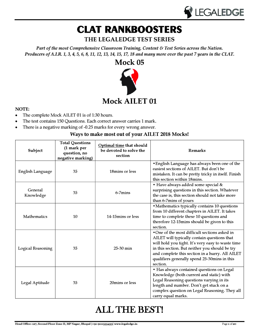 CLAT 2019 Offline Mocks 5 - Page 2