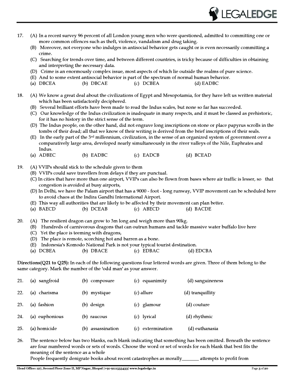 CLAT 2019 Offline Mocks 5 - Page 4