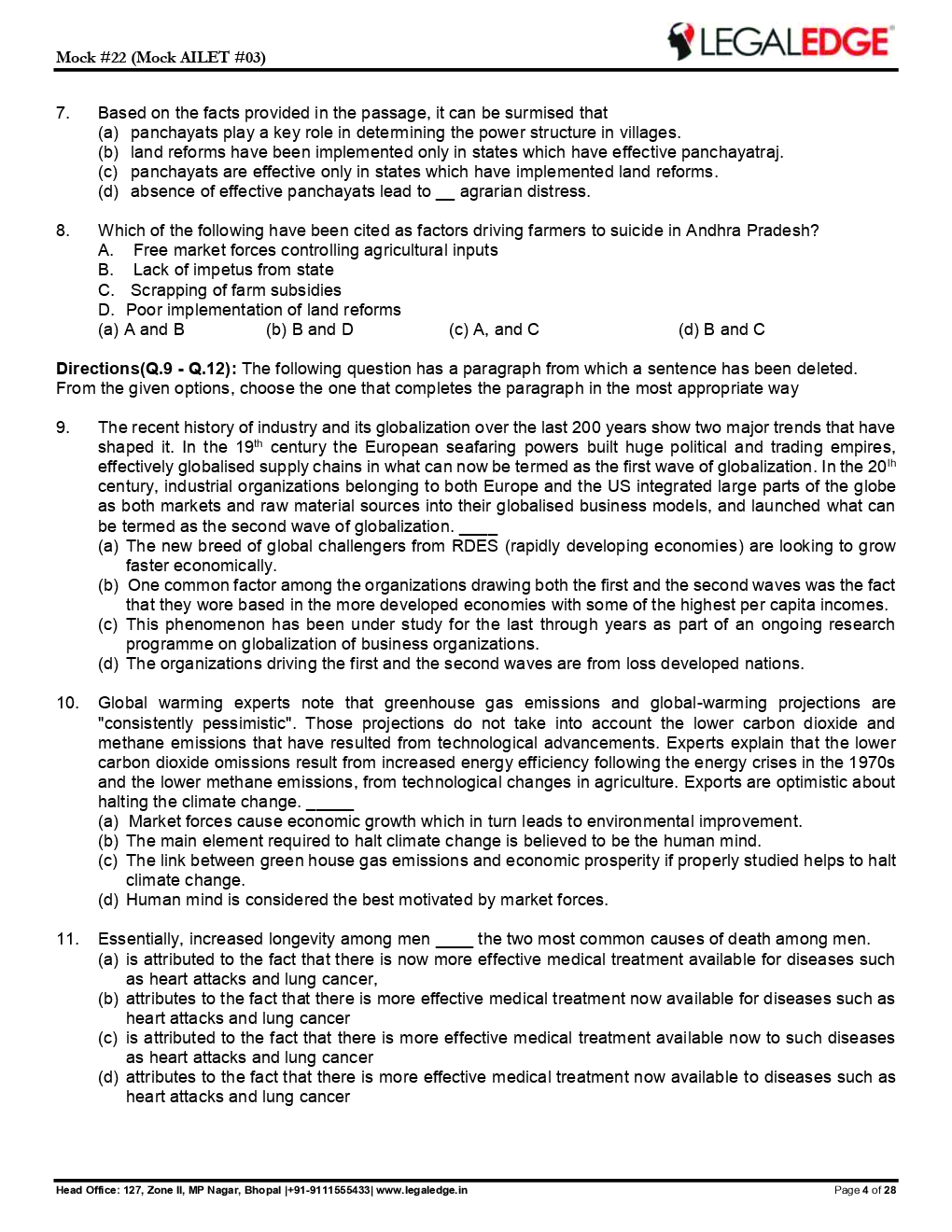 CLAT 2019 Offline Mocks 7 - Page 5