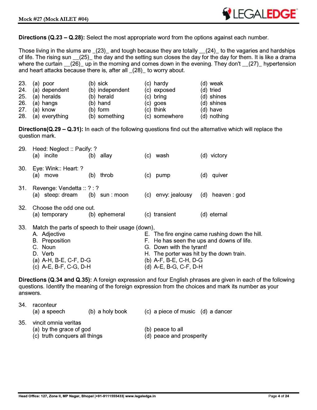 CLAT 2019 Offline Mocks 8 - Page 5