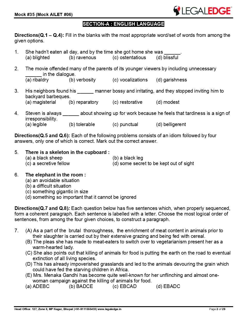 CLAT 2019 Offline Mocks 10 - Page 3