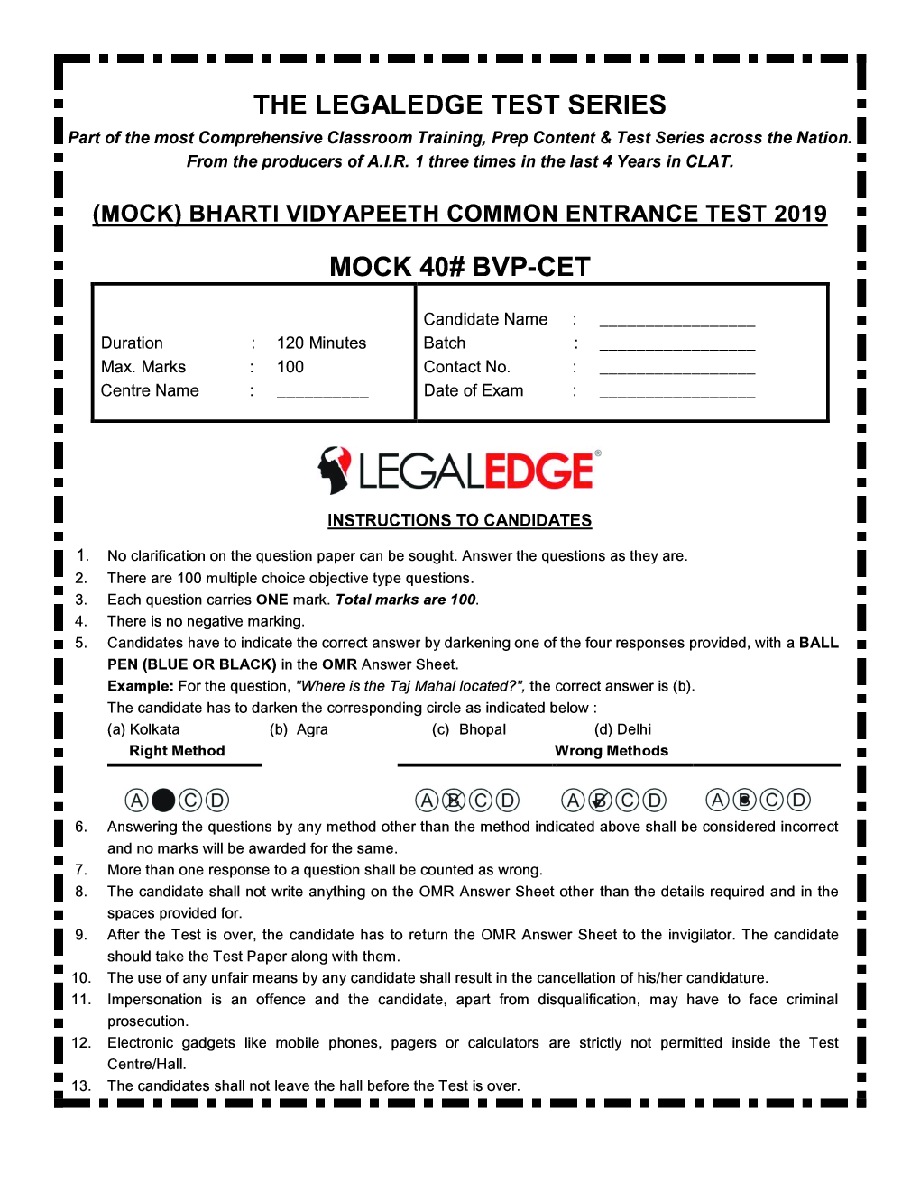 CLAT 2019 Offline Mocks 12 - Page 2