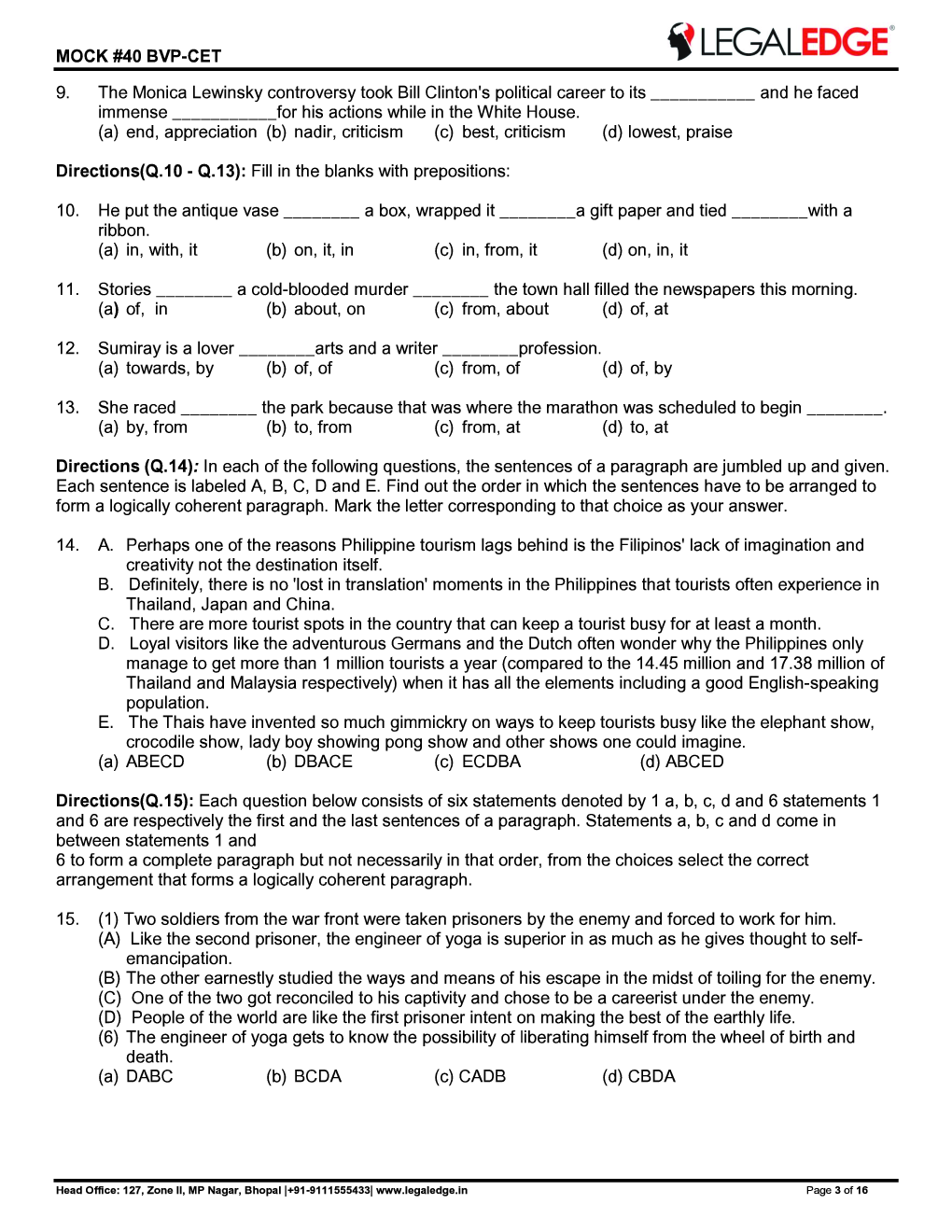 CLAT 2019 Offline Mocks 12 - Page 4