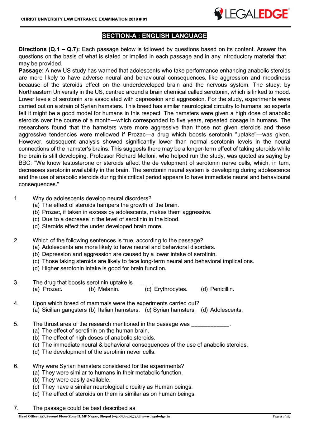 CLAT 2019 Offline Mocks 13 - Page 3