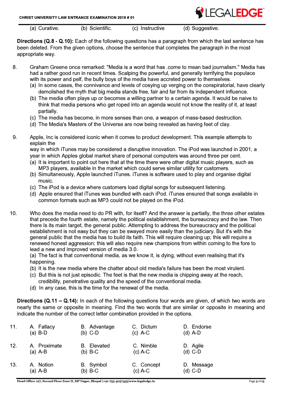 CLAT 2019 Offline Mocks 13 - Page 4