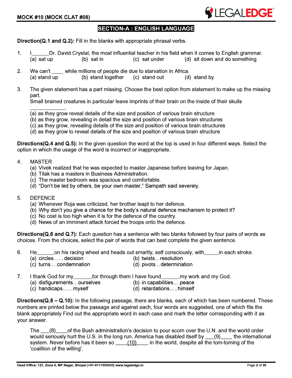 CLAT 2019 Offline Mocks 15 - Page 3
