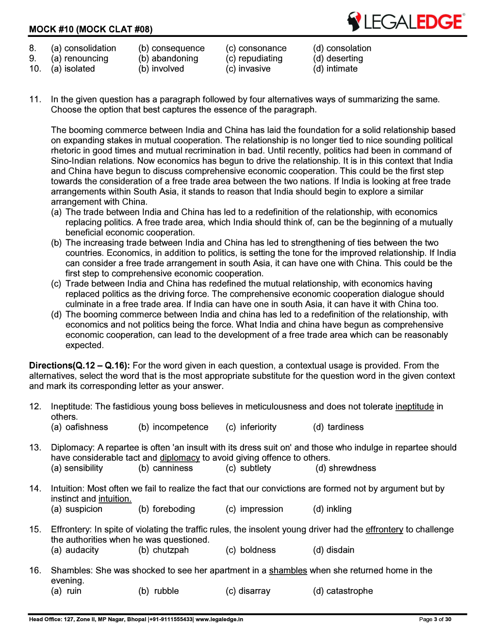 CLAT 2019 Offline Mocks 15 - Page 4