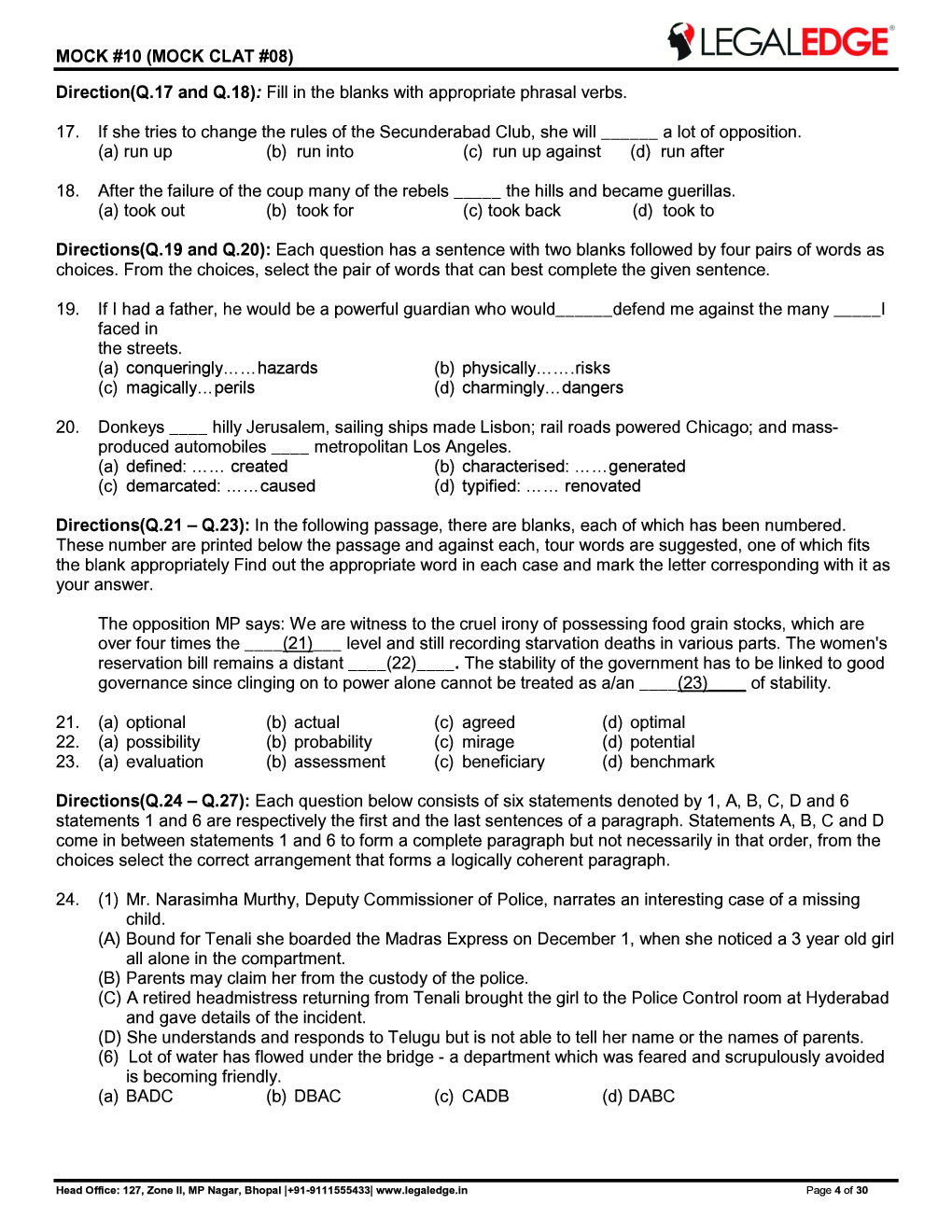 CLAT 2019 Offline Mocks 15 - Page 5