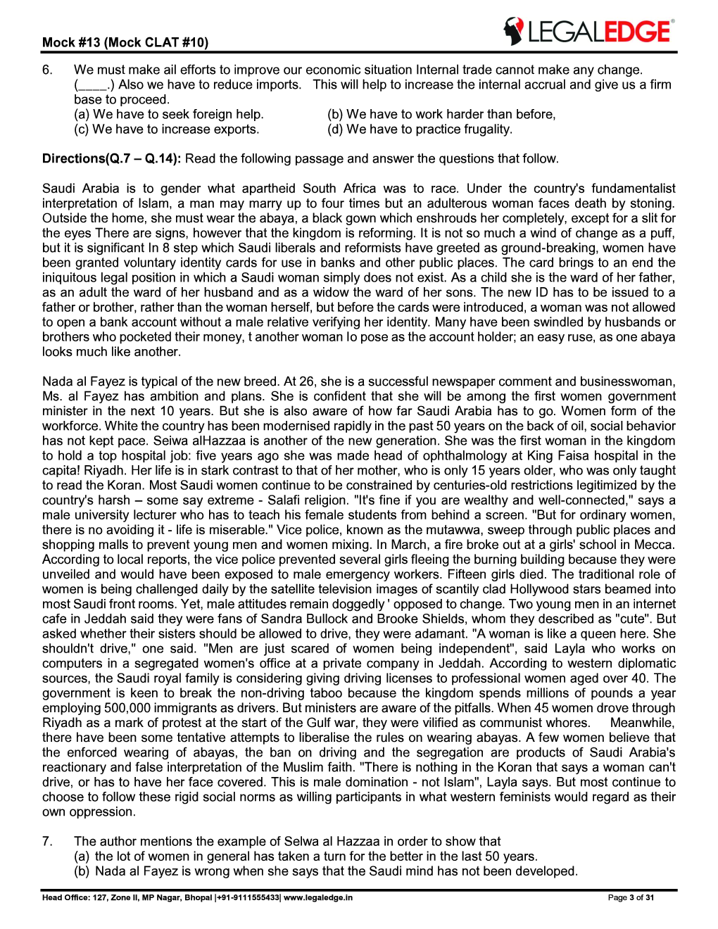 CLAT 2019 Offline Mocks 16 - Page 4