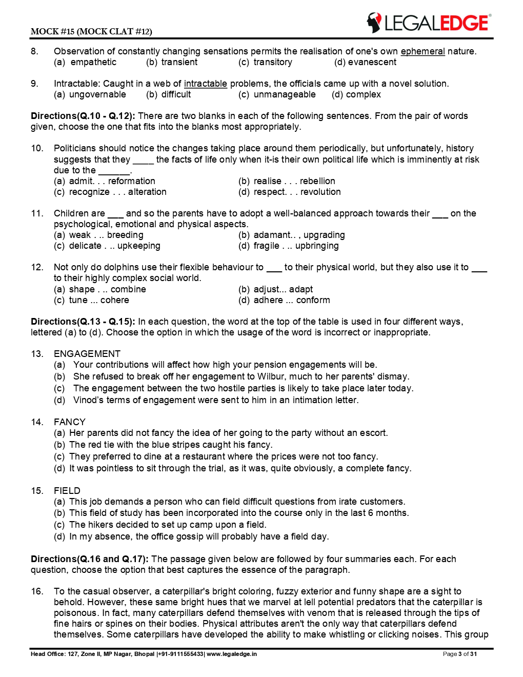 CLAT 2019 Offline Mocks 17 - Page 4