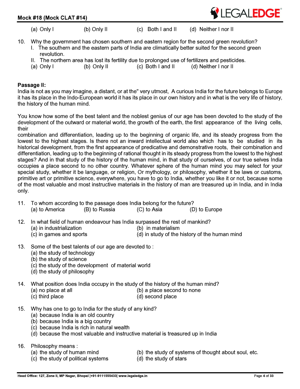 CLAT 2019 Offline Mocks 18 - Page 5