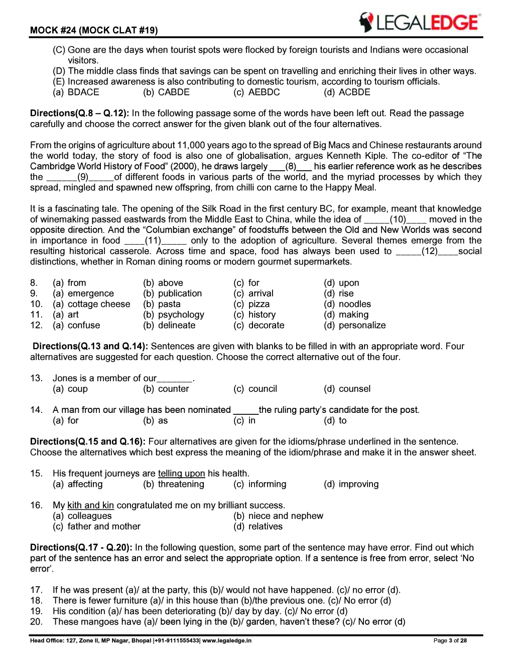 CLAT 2019 Offline Mocks 20 - Page 4