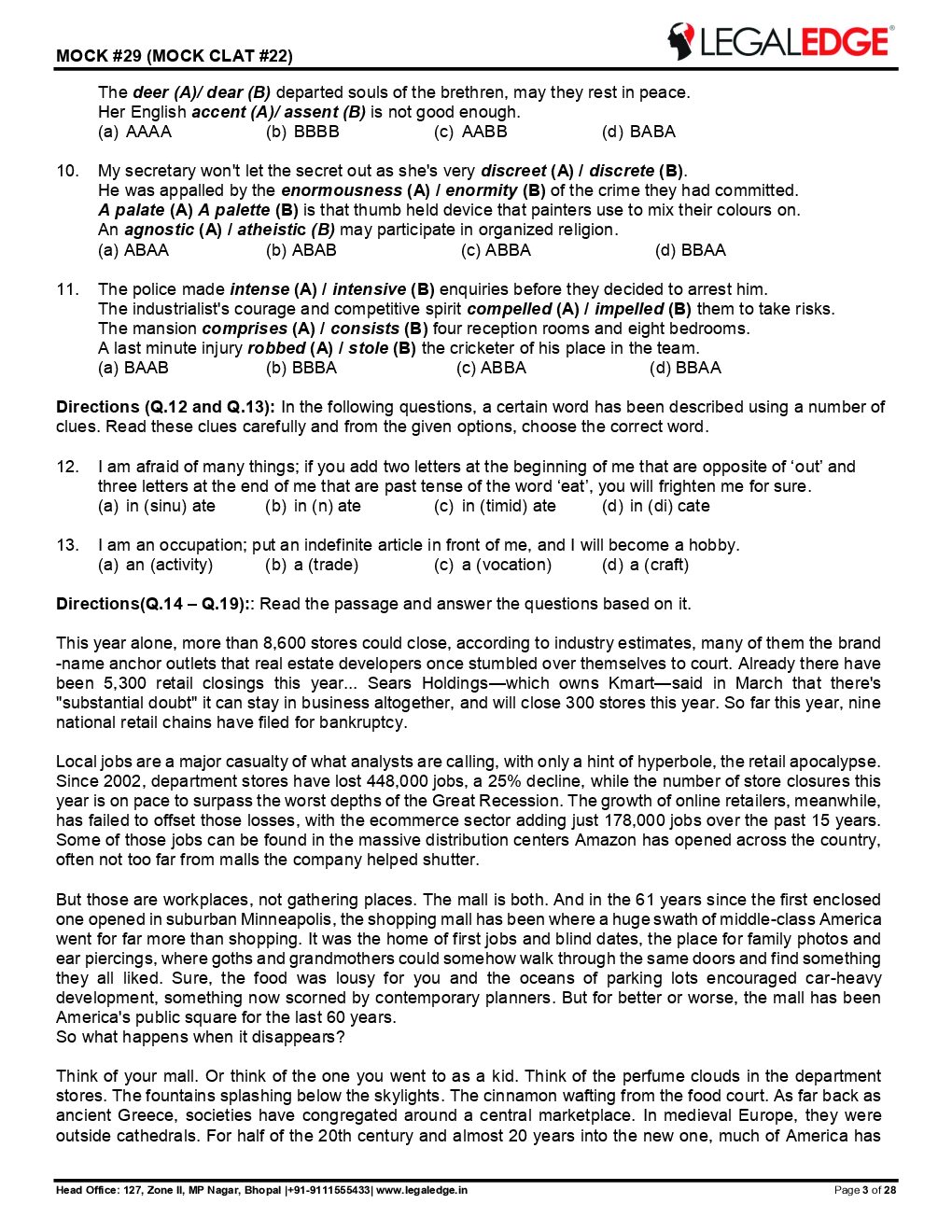 CLAT 2019 Offline Mocks 22 - Page 4