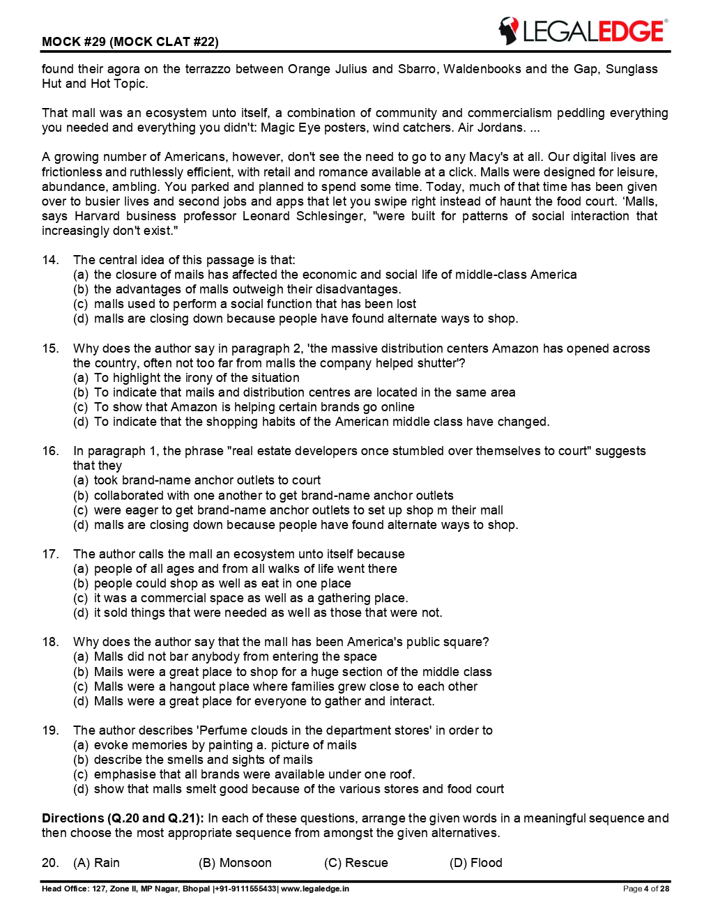 CLAT 2019 Offline Mocks 22 - Page 5