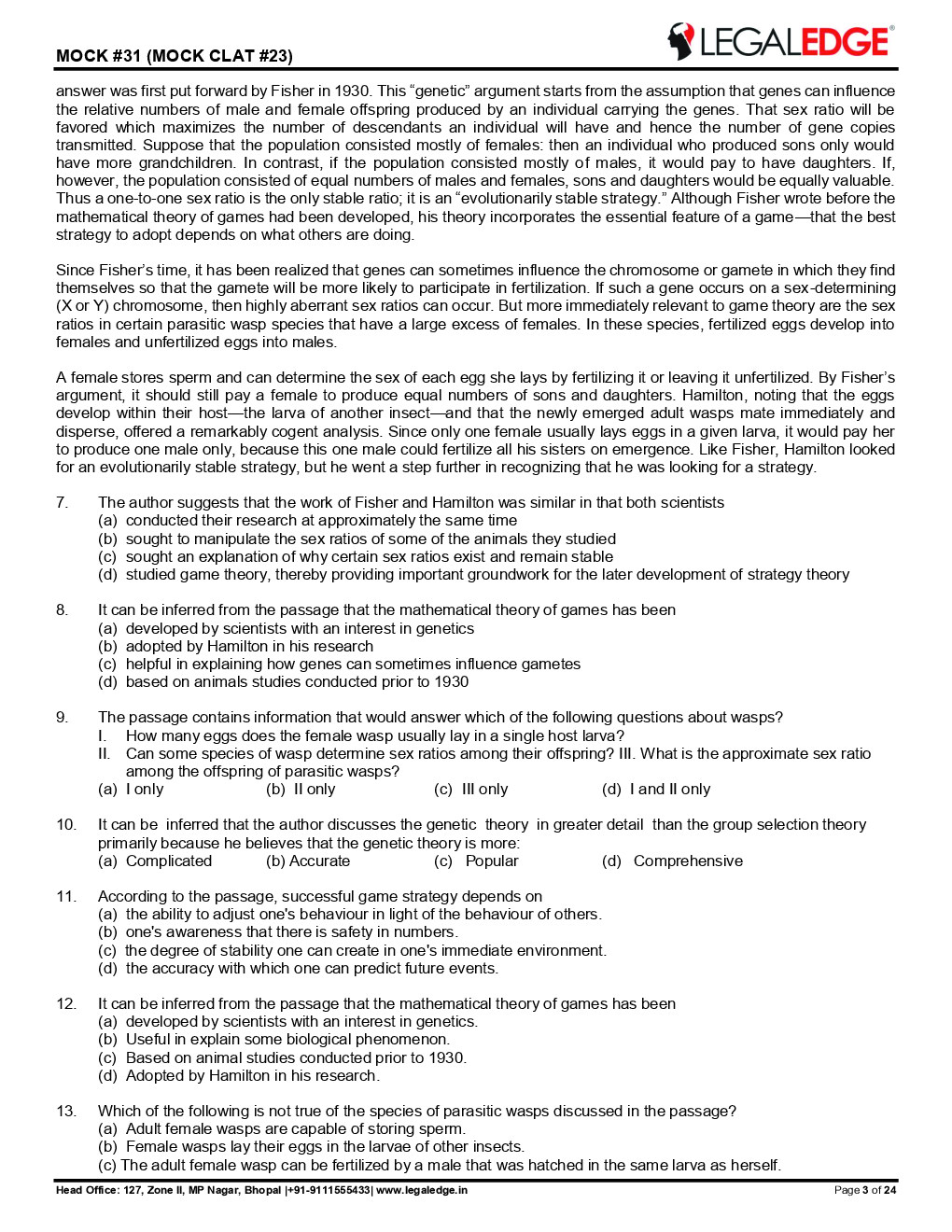 CLAT 2019 Offline Mocks 23 - Page 4