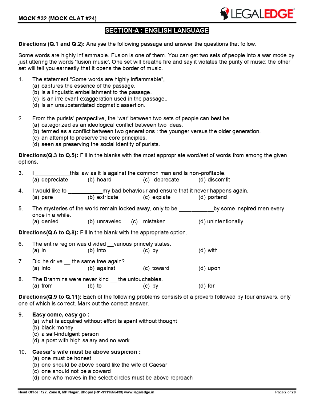 CLAT 2019 Offline Mocks 24 - Page 3