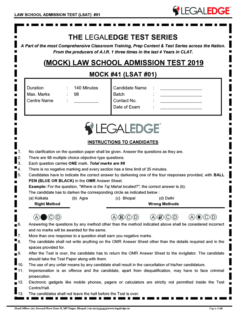 CLAT 2019 Offline Mocks 25 - Page 2