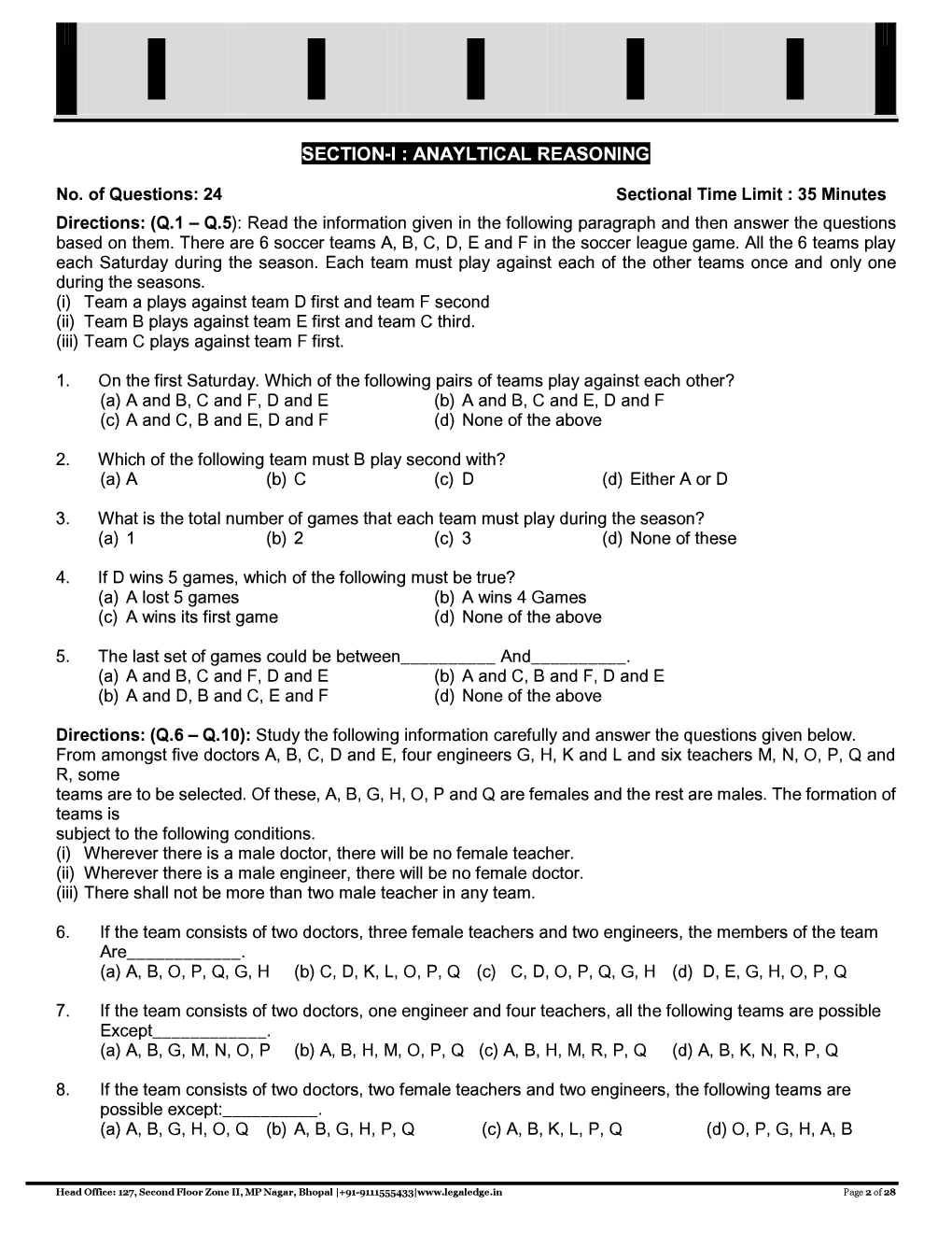 CLAT 2019 Offline Mocks 25 - Page 3